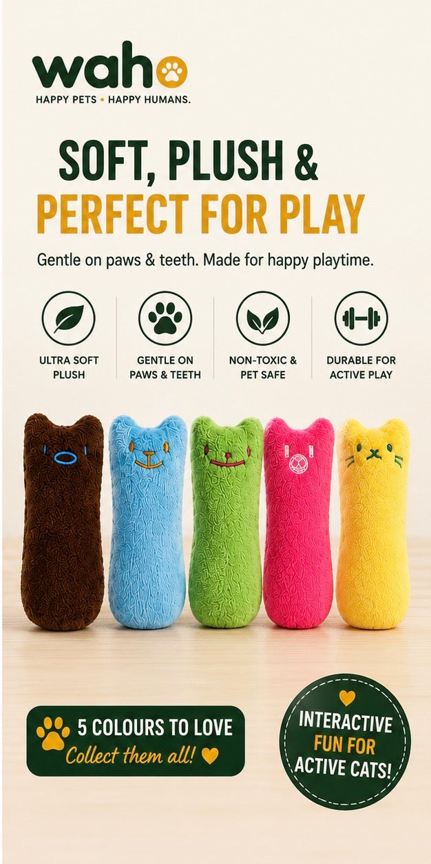 WAHO™ Squeaky Plush Cat Toy