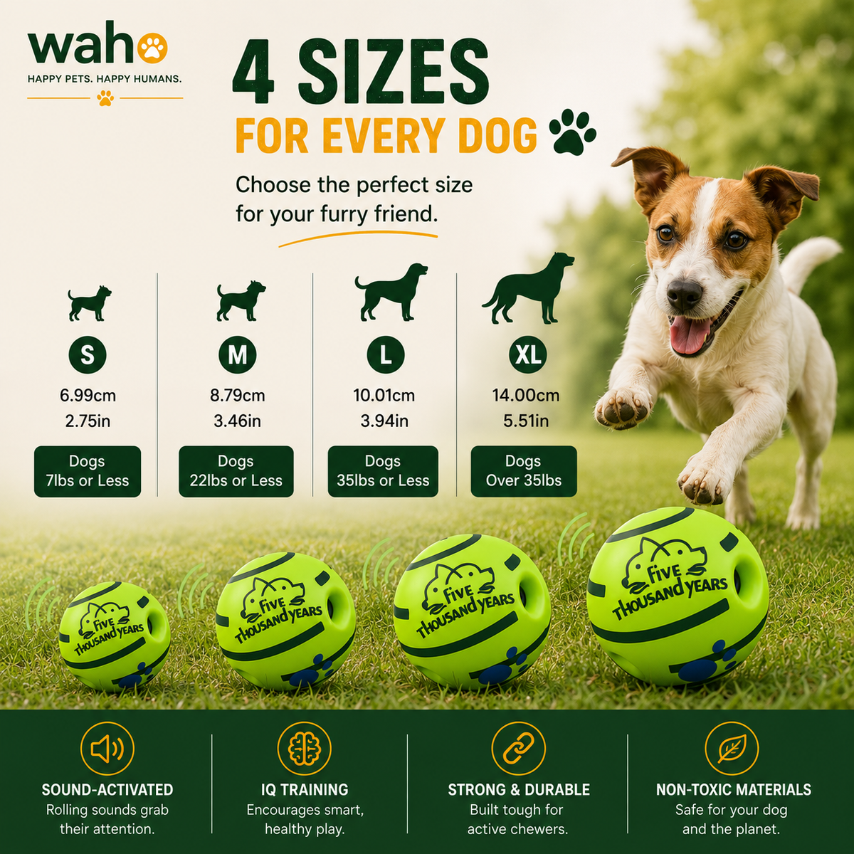 WAHO™ Interactive Rolling Sound Ball