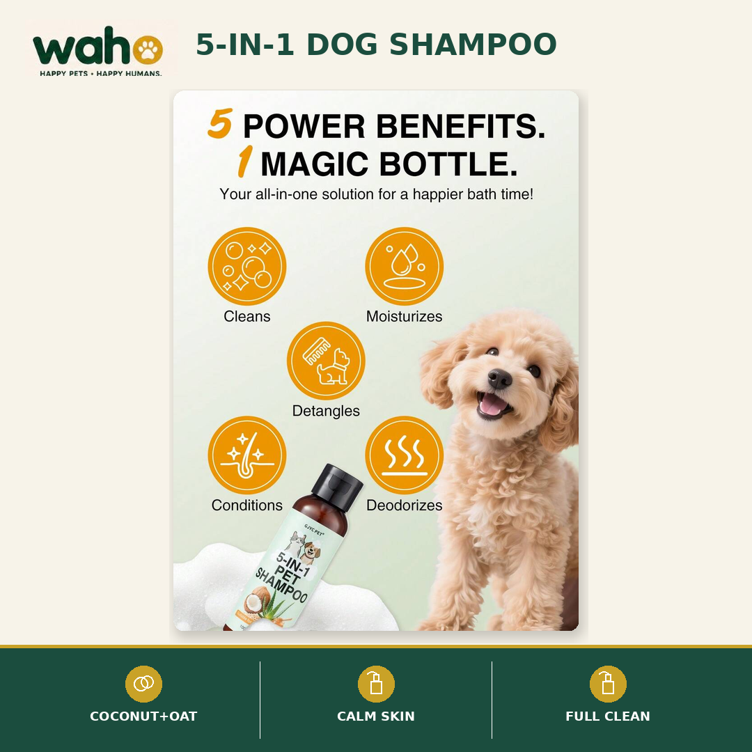 WAHO™ 5-in-1 Dog Shampoo
