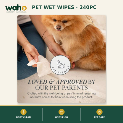WAHO™ Pet Wet Wipes (240pc)