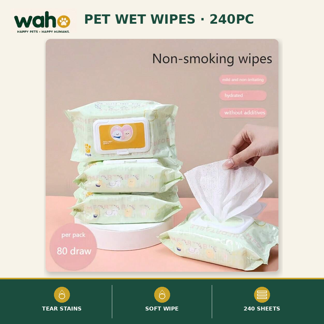 WAHO™ Pet Wet Wipes (240pc)