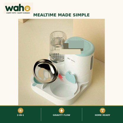 WAHO™ 2-in-1 Pet Feeder & Waterer