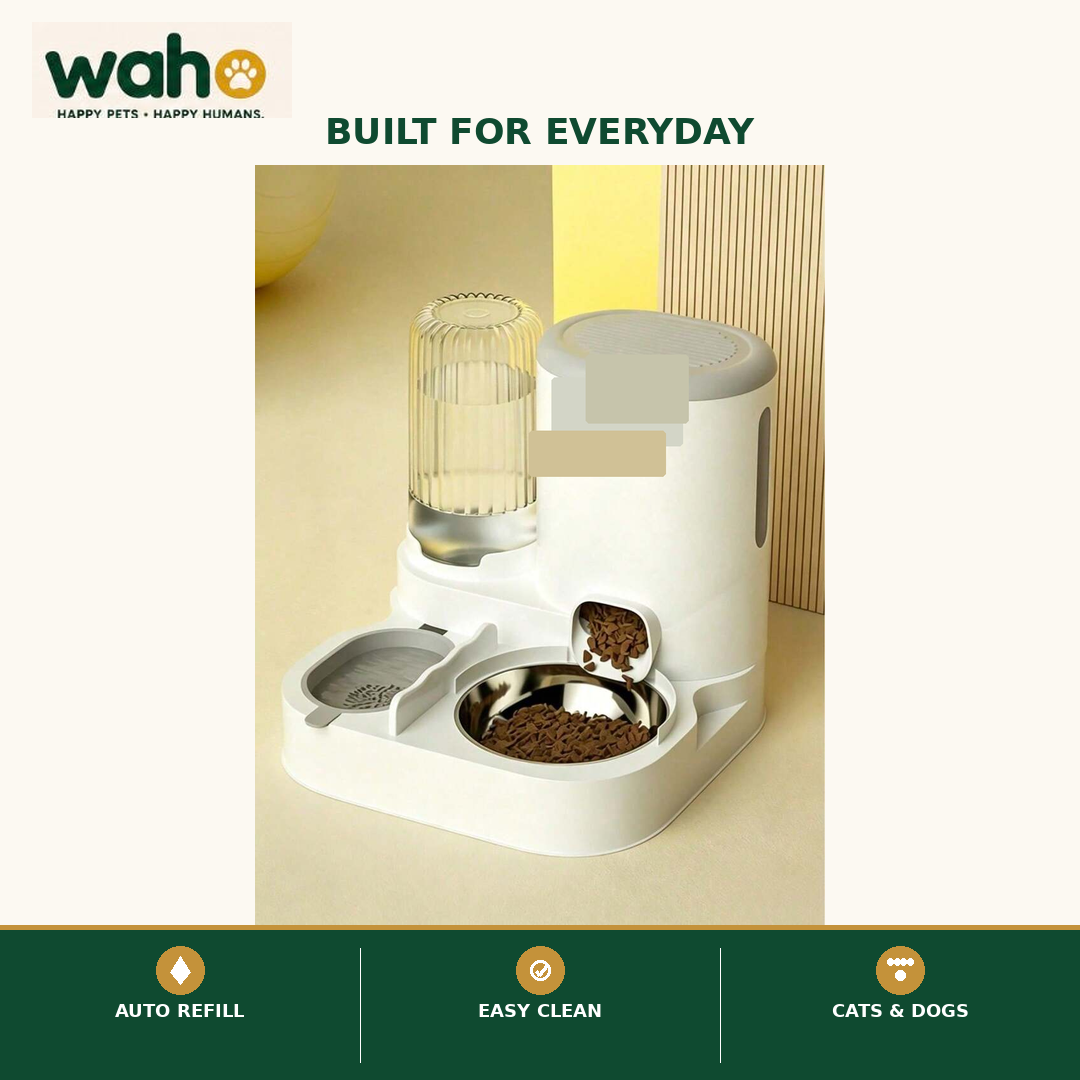 WAHO™ 2-in-1 Pet Feeder & Waterer