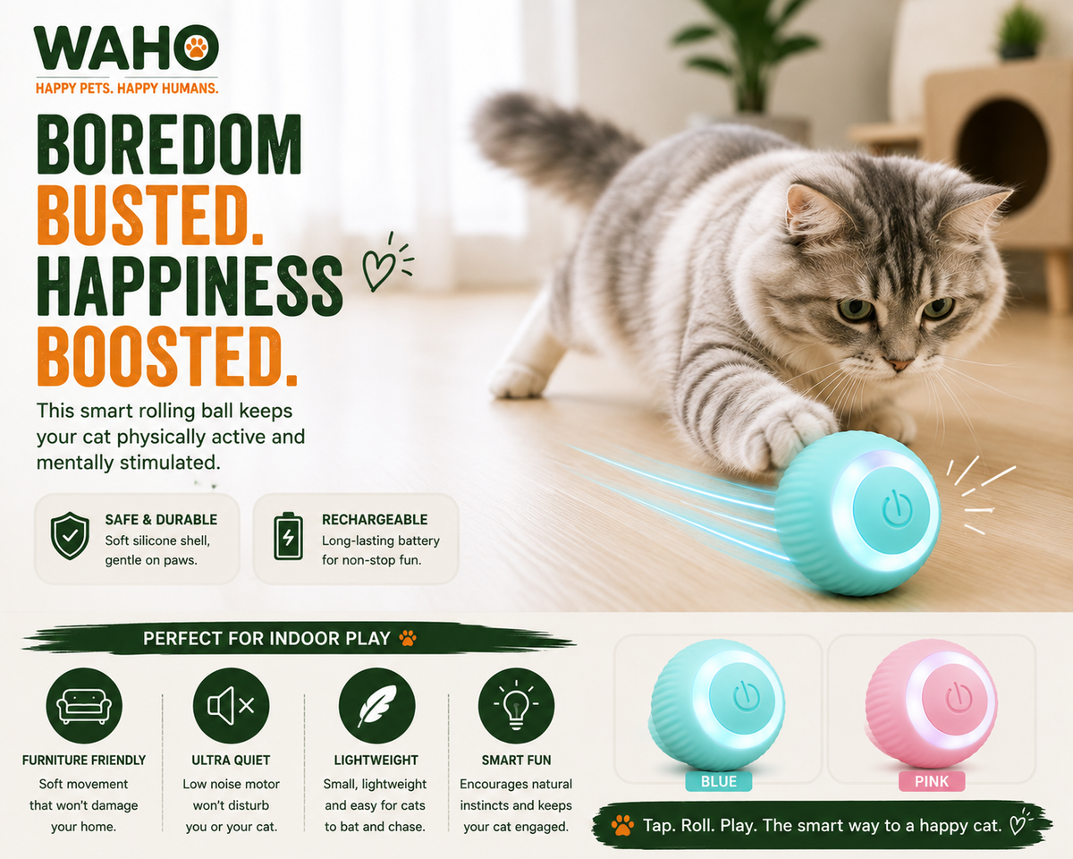 WAHO™ Smart Rolling Cat Ball