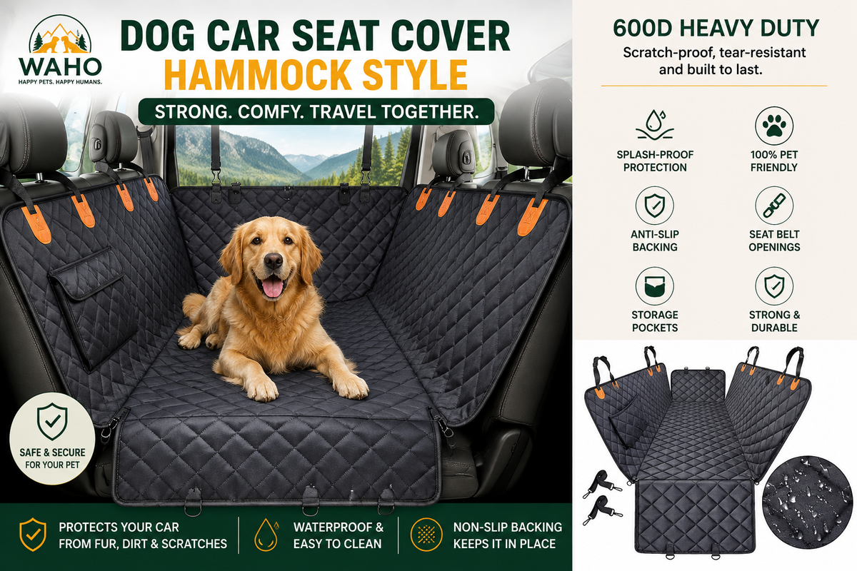 WAHO™ Heavy-Duty Dog Car Seat Hammock