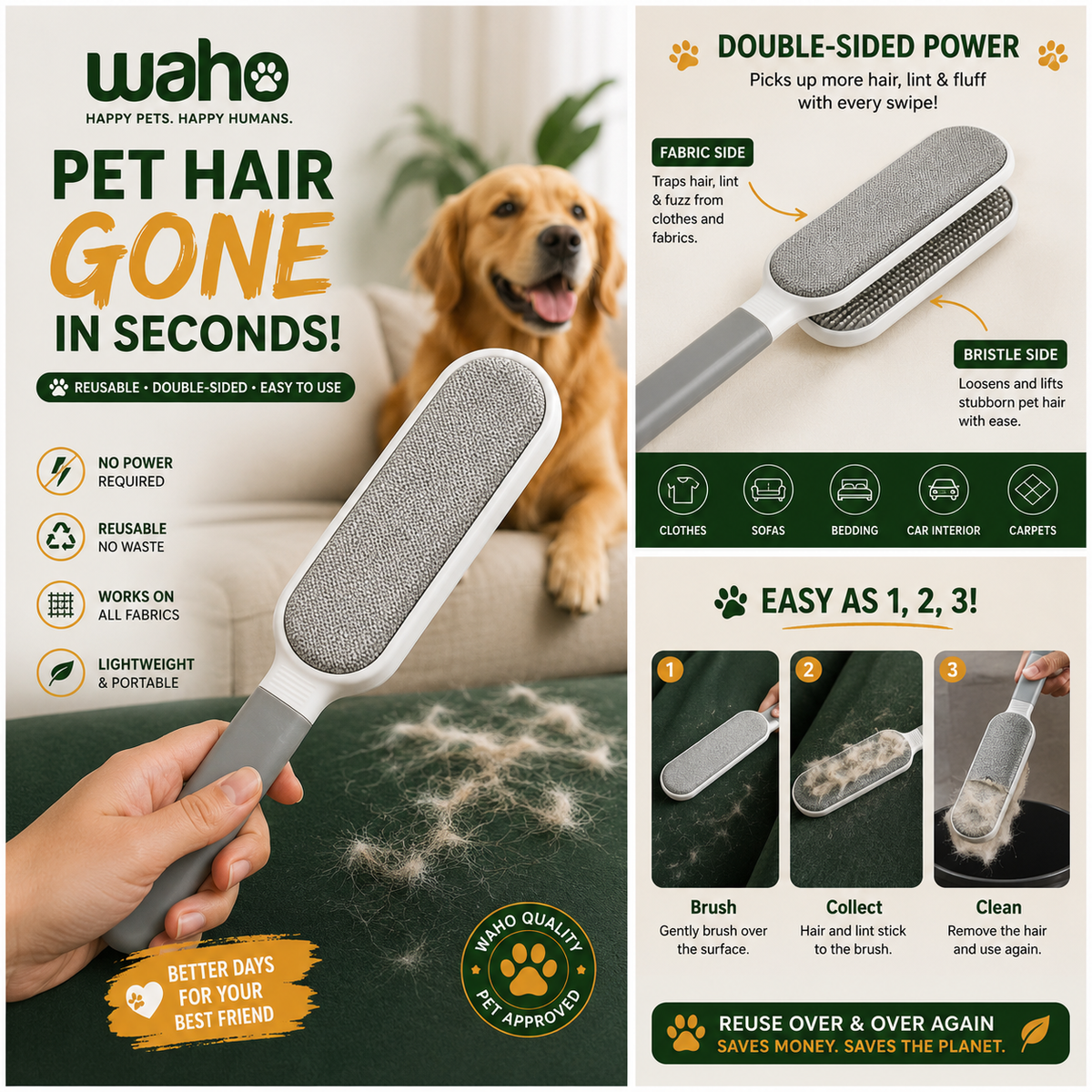 WAHO™ Reusable Pet Hair Remover