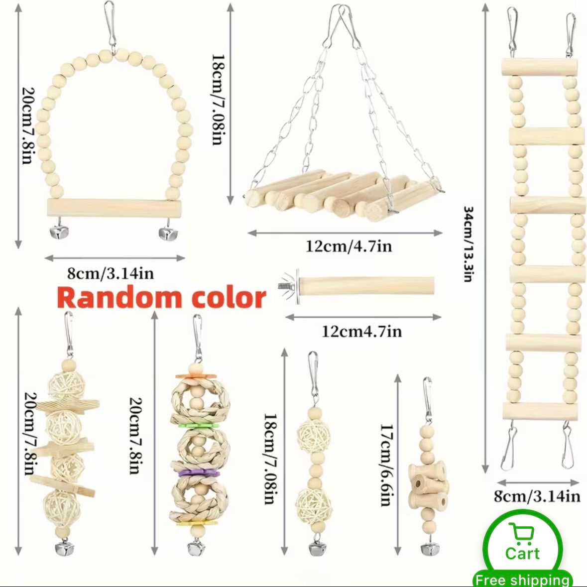 WAHO™ AviPlay 8-Piece Bird Toy Adventure Set