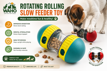 WAHO™ Rotating Slow Feeder Puzzle Dog Toy