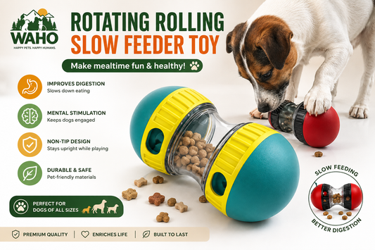 WAHO™ Rotating Slow Feeder Puzzle Dog Toy