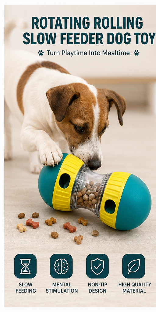 WAHO™ Rotating Slow Feeder Puzzle Dog Toy